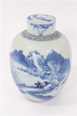 Lot 304 - Chinese blue and white porcelain jar and cover