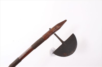 Lot 713 - two African throwing axes and Kris