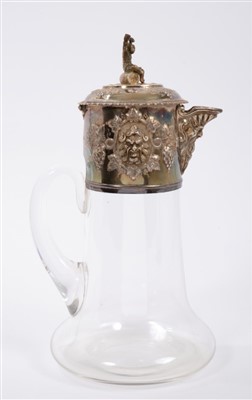 Lot 417 - Silver mounted claret jug