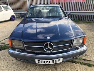 Lot 1 - 1987 Mercedes - Benz 420 SEC Automatic Coupe, 4.2 litre V8, Reg. No. D809 BDP, finished in metallic Blue with biscuit leather interior. Cherished by its current owner since 2002