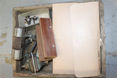 Lot 2757 - Wooden box containing model makers' tools