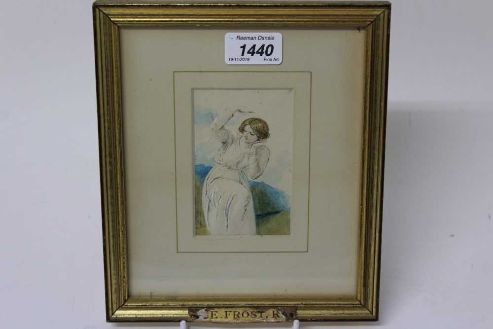 Lot 1440 - William Edward Frost 1810-1877 watercolour sketch of young woman