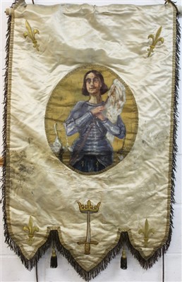 Lot 1223 - Two 19th / 20th century religious silk banners