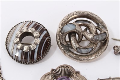 Lot 3225 - Group Scottish silver jewellery