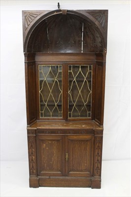 Lot 1635 - Highly unusual late 19th / early 20th century concealed door in the form of a cupboard