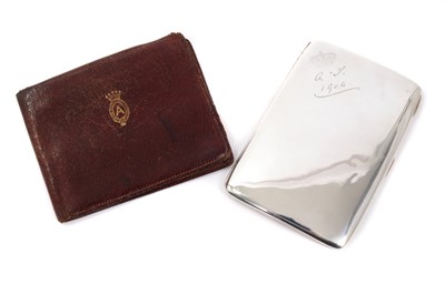 Lot 10 - His Serene Highness Prince Alexander of Teck - later The Earl of Athlone - an Edwardian silver cigarette case