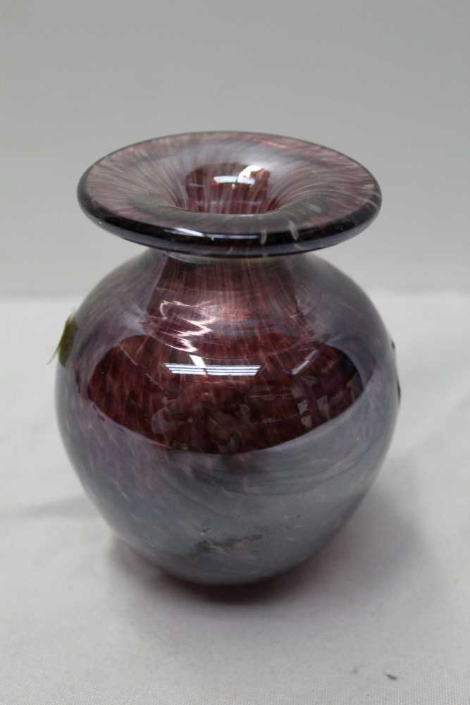 Lot 2061 - John Ditchfield Art glass vase, signed and dated 84', approx 11.5cm in height