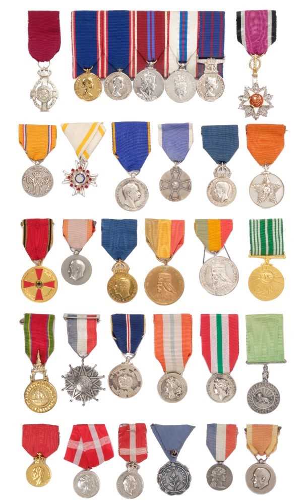 Lot 1 - Important group of Royal service medals awarded to Mr Ernest ‘Henry’ Bennett R.V.M., The Page to The Backstairs to Her Majesty Queen Elizabeth II - comprising Royal Victorian Medal (Gold), Royal Vi...
