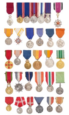 Lot 1 - Important group of Royal service medals awarded to Mr Ernest ‘Henry’ Bennett R.V.M., The Page to The Backstairs to Her Majesty Queen Elizabeth II - comprising Royal Victorian Medal (Gold), Royal Vi...