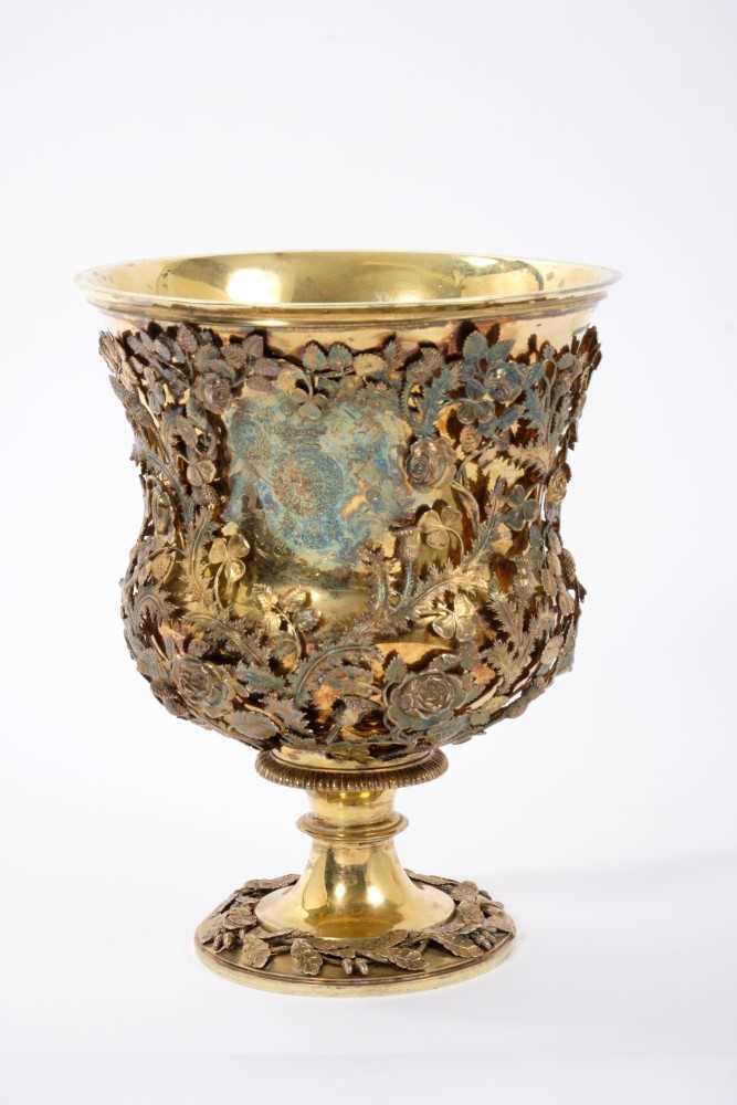 Lot 80 - A fine 19th century Royal silver gilt goblet