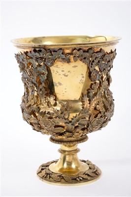 Lot 80 - A fine 19th century Royal silver gilt goblet