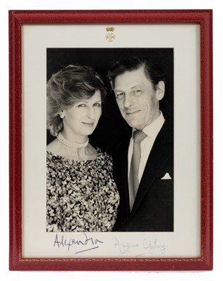 Lot 26 - H.R.H. Princess Alexandra and The Honourable Angus Ogilvy signed presentation portrait photograph