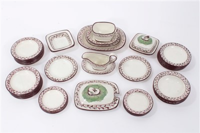 Lot 372 - Creamware miniature tea set possibly Leeds (early 19th C.)