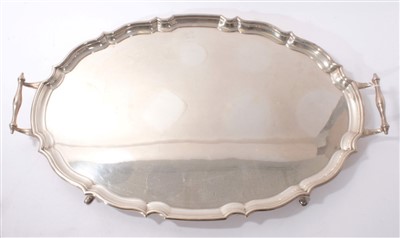 Lot 485 - Large Contemporary silver two handled tray