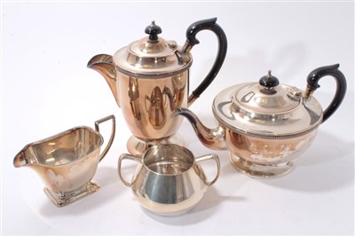 Lot 487 - Composite Four piece silver teaset