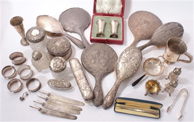 Lot 489 - One box mixed silver