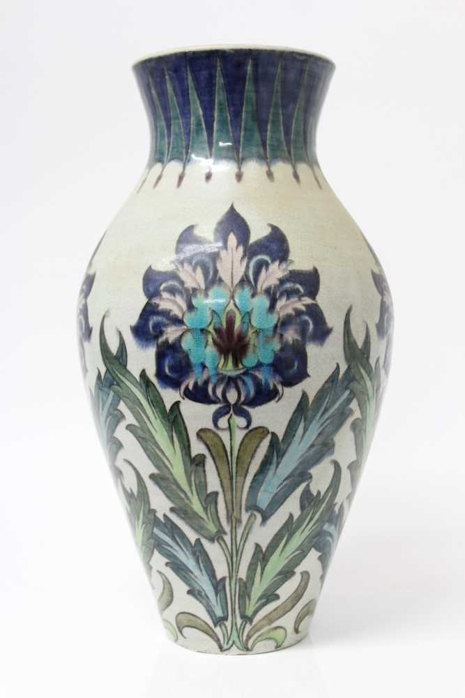 Lot 342 - William de Morgan Persian vase by Fred Passenger , Fulham mark