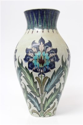 Lot 342 - William de Morgan Persian vase by Fred Passenger , Fulham mark