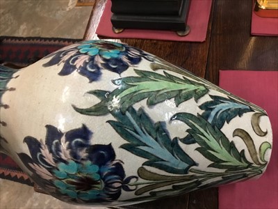Lot 342 - William de Morgan Persian vase by Fred Passenger , Fulham mark