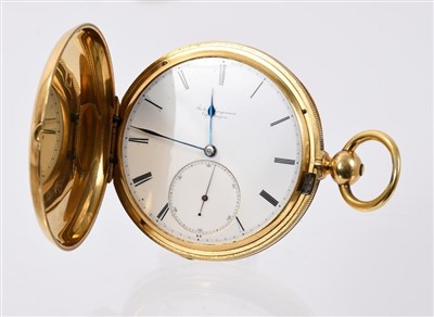 Lot 829 - American Interest - an 18ct gold pocket watch with presentation inscription