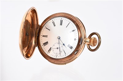 Lot 830 - A minute repeating pocket watch in gold plated case