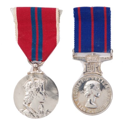 Lot 83 - Two medals issued to Bert Heuston gamekeeper at Sandringham