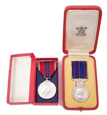 Lot 83 - Two medals issued to Bert Heuston gamekeeper at Sandringham