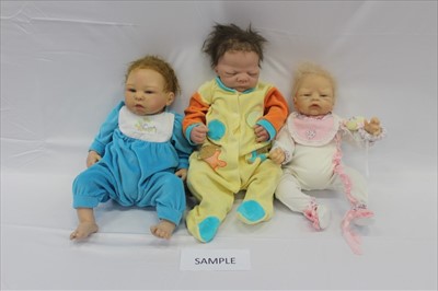 Lot 2760 - Ashton Drake Dolls new born and baby including musical.