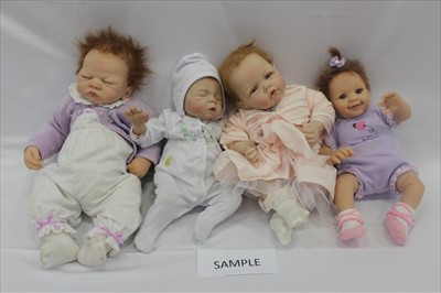 Lot 2761 - Ashton Drake designer new born and baby dolls including M Winters