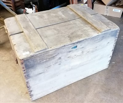 Lot 895 - Victorian pine trunk with lead liner