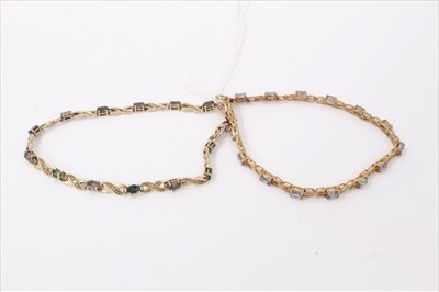 Lot 3330 - Two gold 9ct bracelets