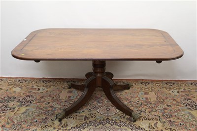 Lot 1695 - Late Regency mahogany and brass inlaid breakfast table