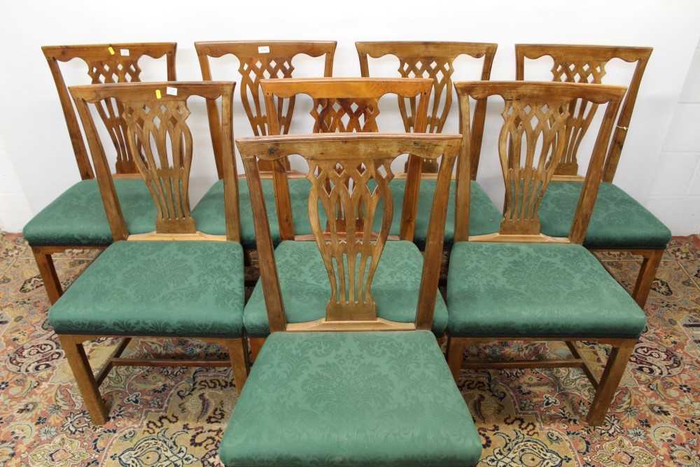 Lot 1731 Rare set of eight style yew wood