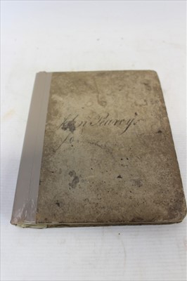 Lot 376 - Journal - early 19th century, weights and measures, signed in ink on the cover John Pearcy
