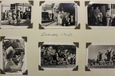 Lot 31 - Fascinating late 1940s / early 1950s Royal related photograph album of the Royal family in Scotland