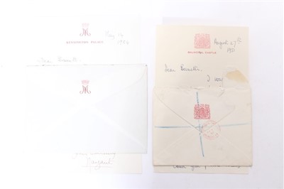 Lot 36 - H.R.H. The Princess Margaret handwritten letter on Balmoral Castle headed notepaper