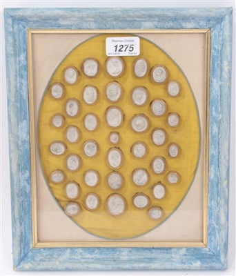 Lot 1275 - Collection of 19th century Grand Tour plaster intaglios