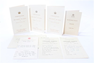 Lot 44 - The Coronation of H.M.Queen Elizabeth II - rare printed and handwritten card