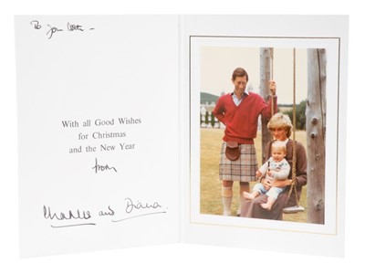 Lot 52 - T.R.H. The Prince and Princess of Wales, signed 1983 Christmas card