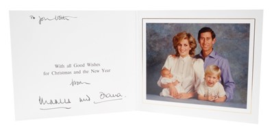 Lot 53 - T.R.H. The Prince and Princess of Wales, signed 1984 Christmas card