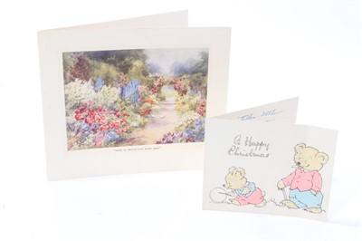 Lot 56 - H.M. Queen Mary, two signed Christmas cards for 1947 and 1948