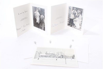 Lot 57 - T.R.H. Prince and Princess Michael of Kent seven signed Christmas cards 1980-1986
