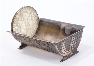 Lot 484 - Unusual Chinese white metal crib