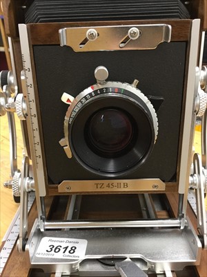 Lot 3618 - Ebony T2 45IIB 5x4" Field Plate Camera