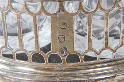 Lot 249 - Georgian silver cruet frame (London 1769).