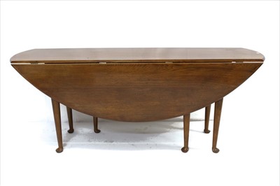 Lot 1659 - 18th century style oak wakes table