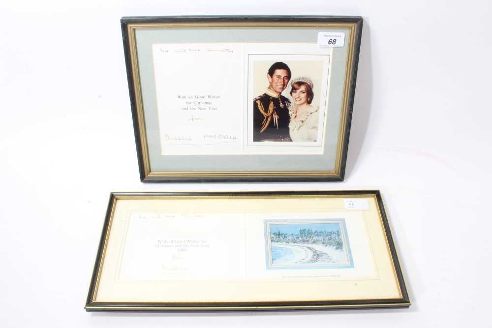 Lot 68 - T.R.H. The Prince and Princess of Wales, signed 1981 Christmas card