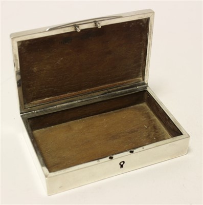 Lot 492 - Early 20th century American Silver cigarette/cigar box by Tiffany & Co.