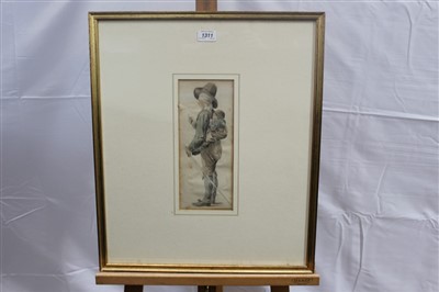 Lot 1311 - Attributed to Joseph Stannard (1797-1830) two watercolours - figures, in glazed gilt frames