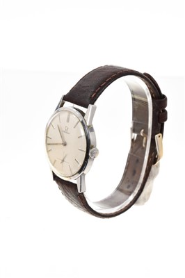 Lot 792 - Late 1950s/Early 1960s gentlemen’s Omega stainless steel wristwatch on leather strap